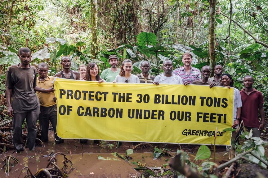 Кампания Greenpeace и местного сообщества Локолама (Республика Конго) борются за сохранение запасов углерода