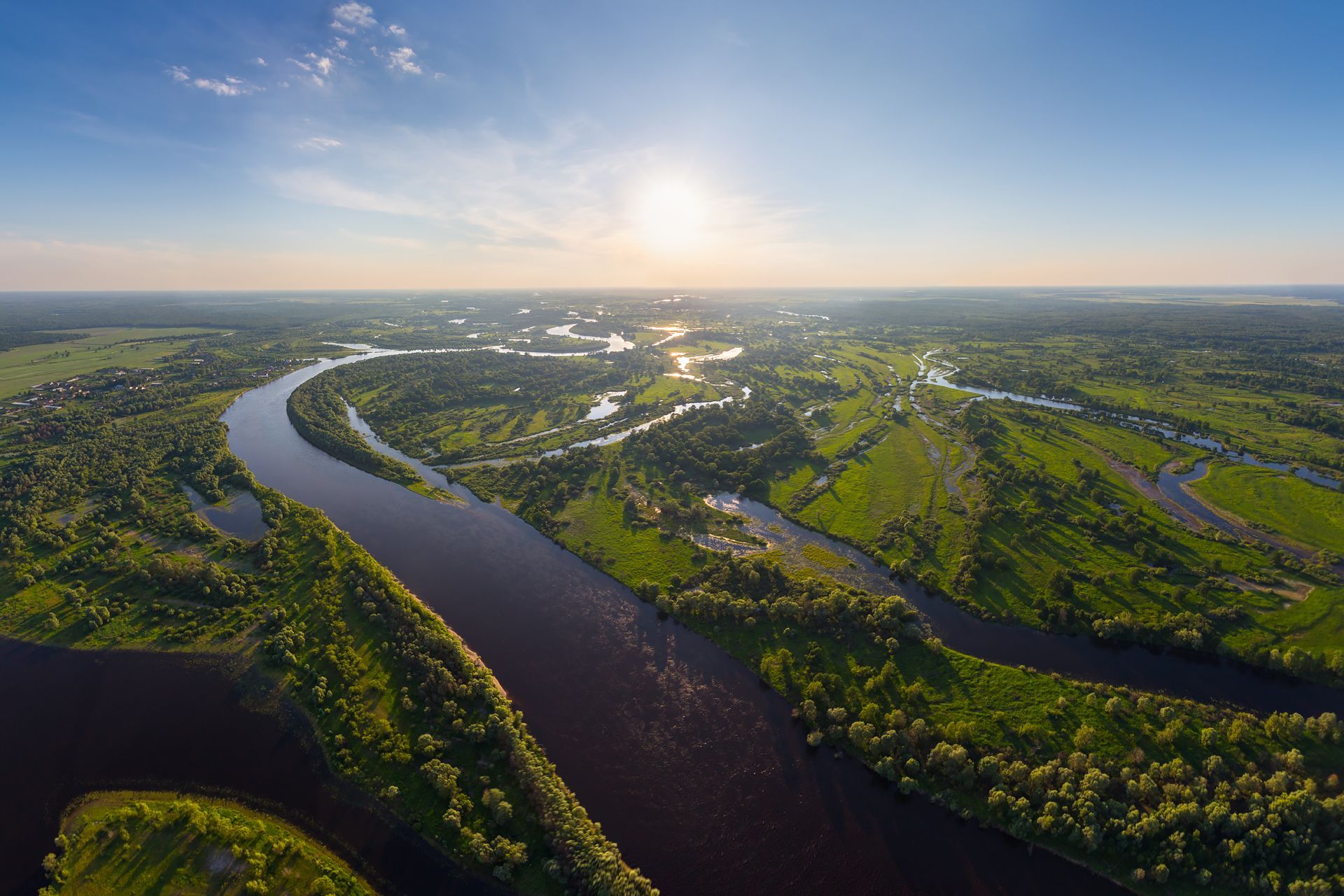 Река Припять в естественном состоянии.