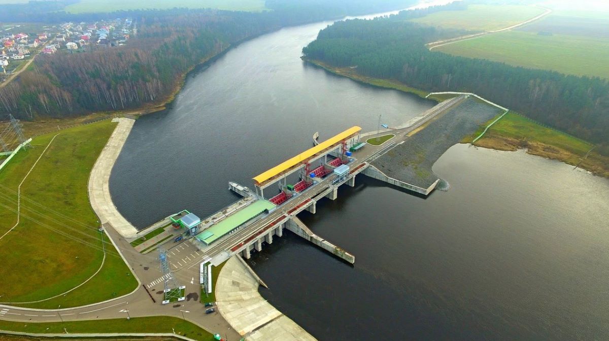 Гродненская ГЭС. Вид сверху