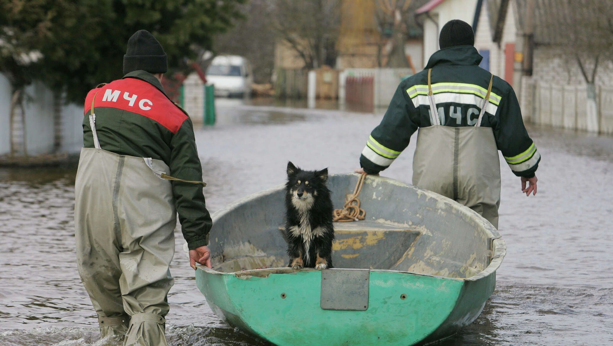 Подтопление домов в Минской области в результате подъёма уровня воды