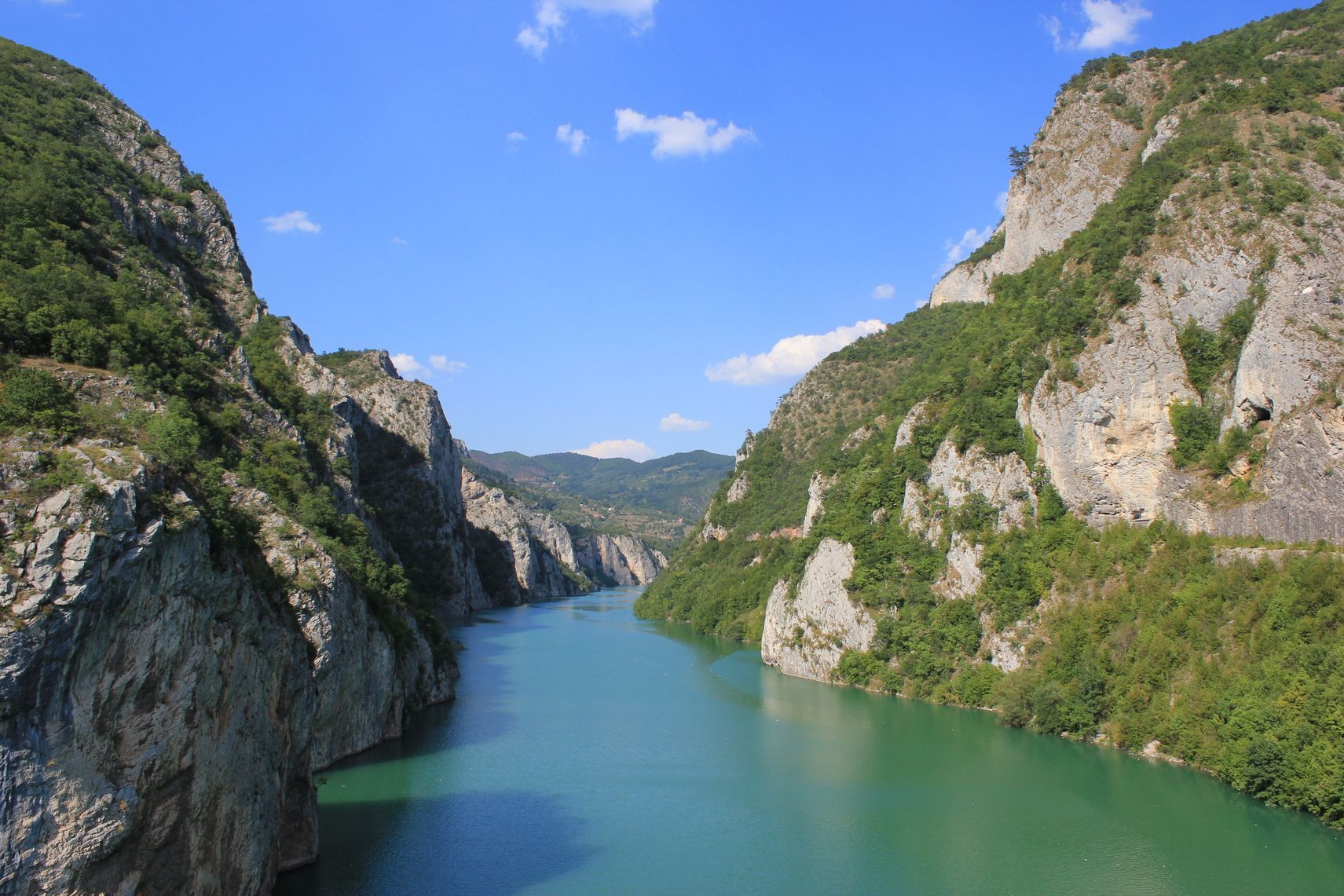 Дрина, прославленная поэтами и художниками, — одна из самых больших рек на Балканах. Она причудливо вьётся среди глубоких ущелий и является естественной границей между Боснией и Герцеговиной и Сербией